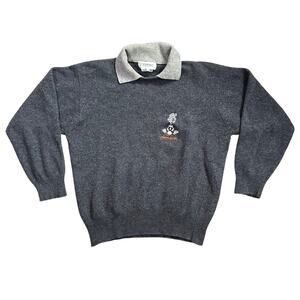 Vintage 90s Iceburg Wool Train Embroidery Sweater Italy